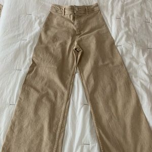 Zara high waist khaki jeans